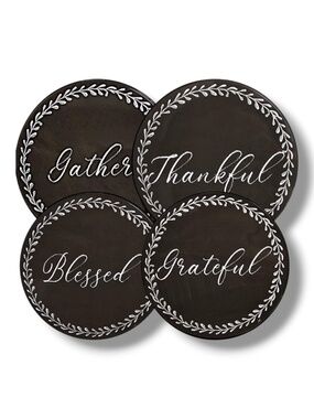 Range Kleen Range Covers Chalkboard Farmhouse Style Black White 4 piece set
